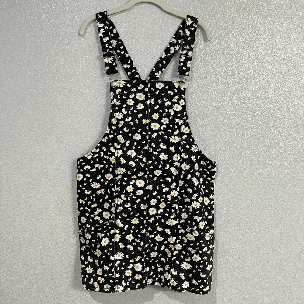 Flowered Overall Dress